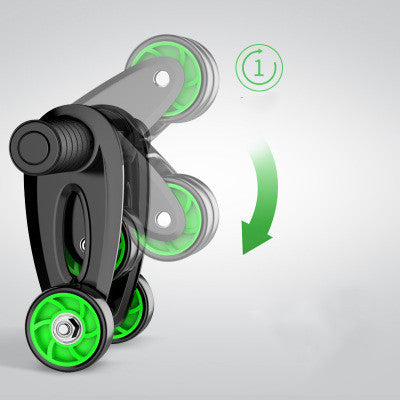 Ergonomic ab wheel roller demonstrating durable build and comfortable grip handles