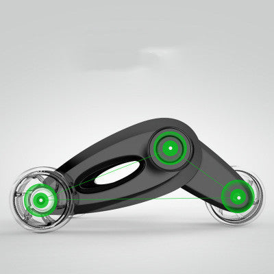 Foldable ab wheel roller showing portable design perfect for home gym workouts