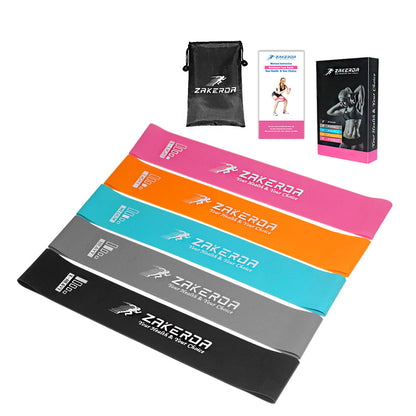 Portable yoga resistance bands showing compact design for home and travel workouts