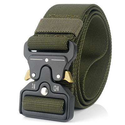 Heavy-duty military belt showing versatile outdoor training and EDC applications