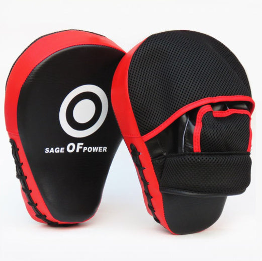 Boxing training pads construction details showing premium materials and professional quality