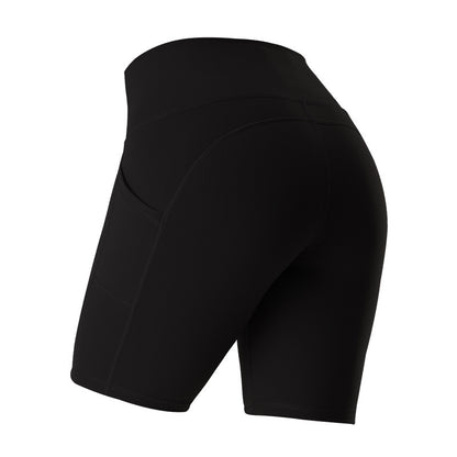 Fitness leggings with pockets lifestyle shot showing hands-free convenience