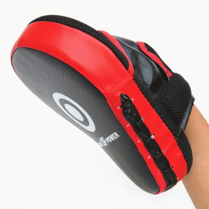 Close-up of ergonomic design on professional boxing pads showing durable construction