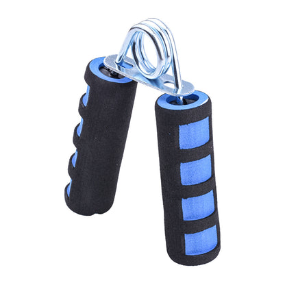 Hand grip strengthener showing durable carbon steel construction and comfortable grip