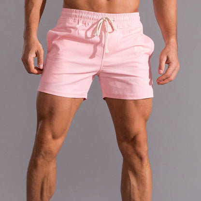 Comfortable fit and construction details of men's cotton casual summer shorts