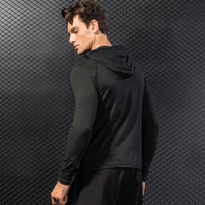 Fitness long sleeve shirt showing versatile design for running, gym and outdoor activities