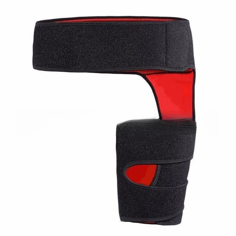 Fitness leg guard showing ultimate hip protection for martial arts and weightlifting