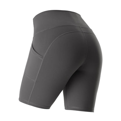 High-waist leggings with pockets showing premium construction and hip-lifting technology