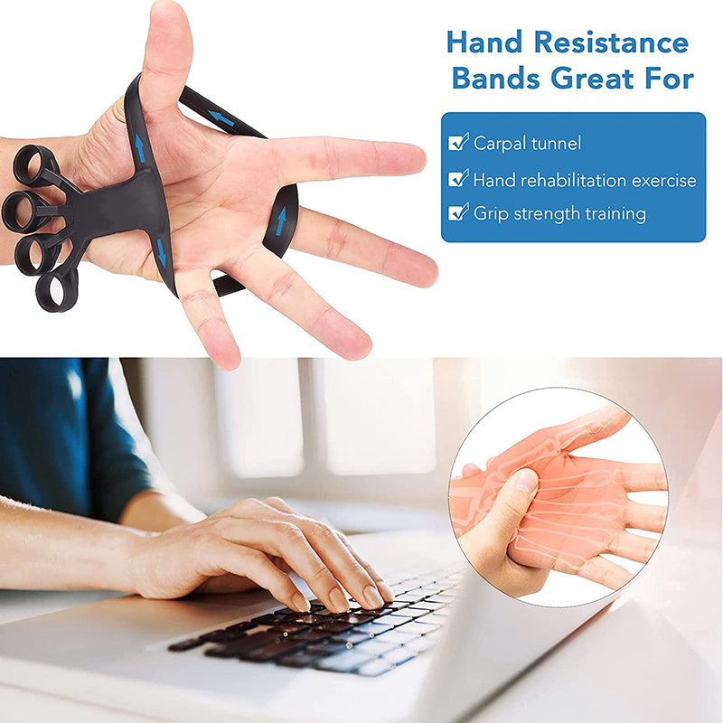 Medical-grade silicone finger exercise device for carpal tunnel and arthritis pain relief