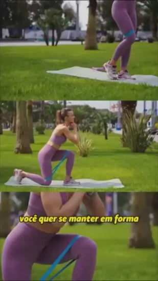 Yoga resistance bands set demonstrating ergonomic design and durable construction