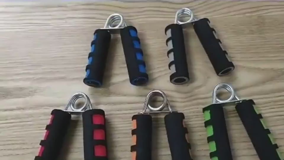 Close-up of ergonomic foam grip design on professional hand grip strengthener