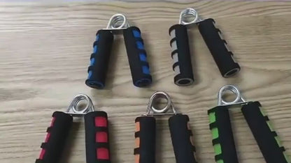 Close-up of ergonomic foam grip design on professional hand grip strengthener